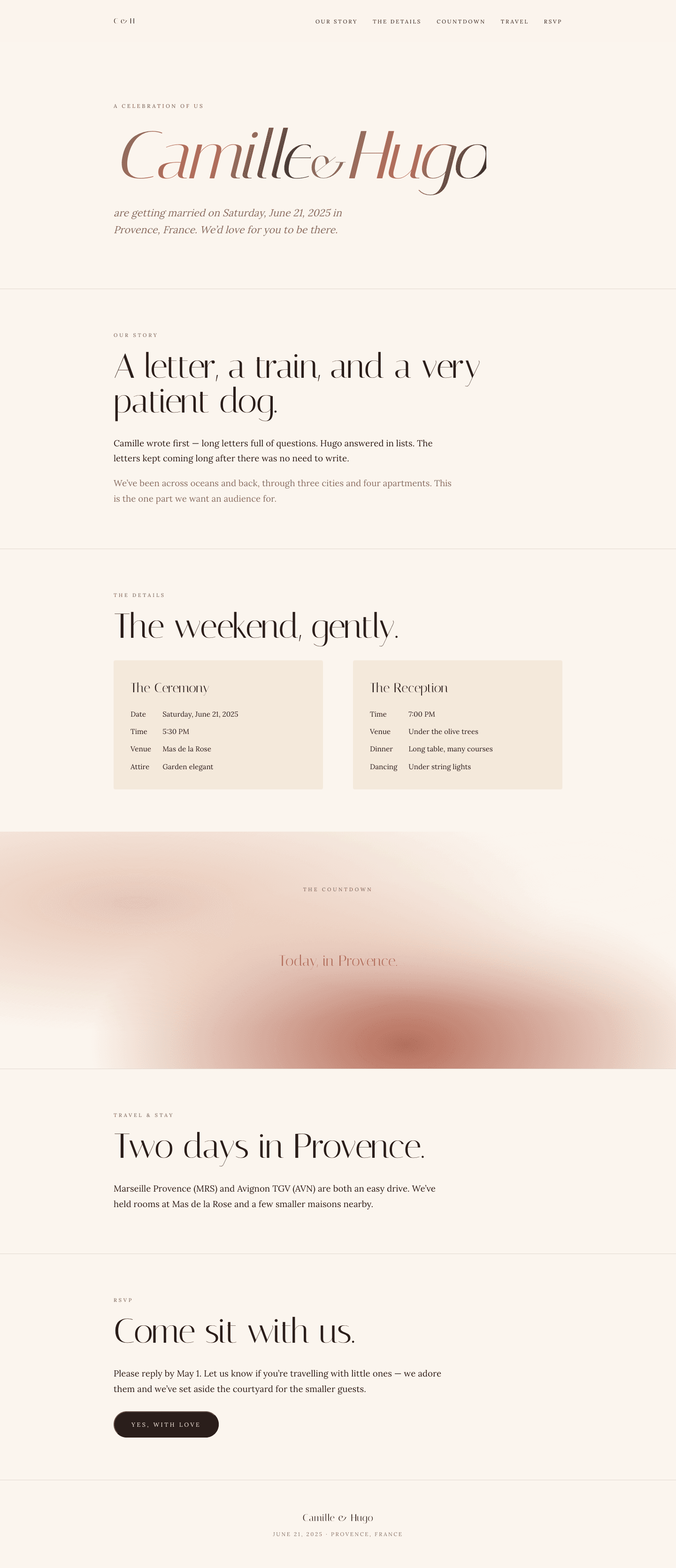 Camille & Hugo template preview
