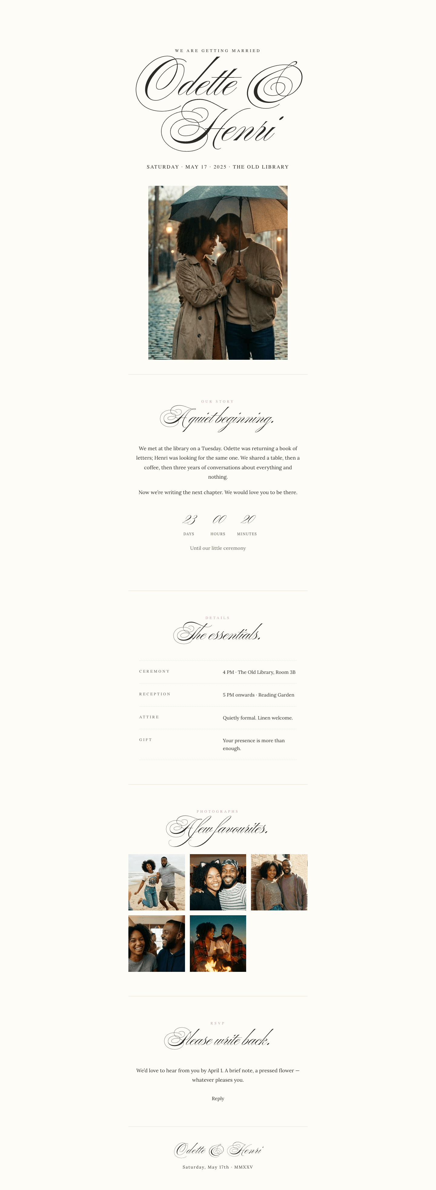 Odette & Henri template preview