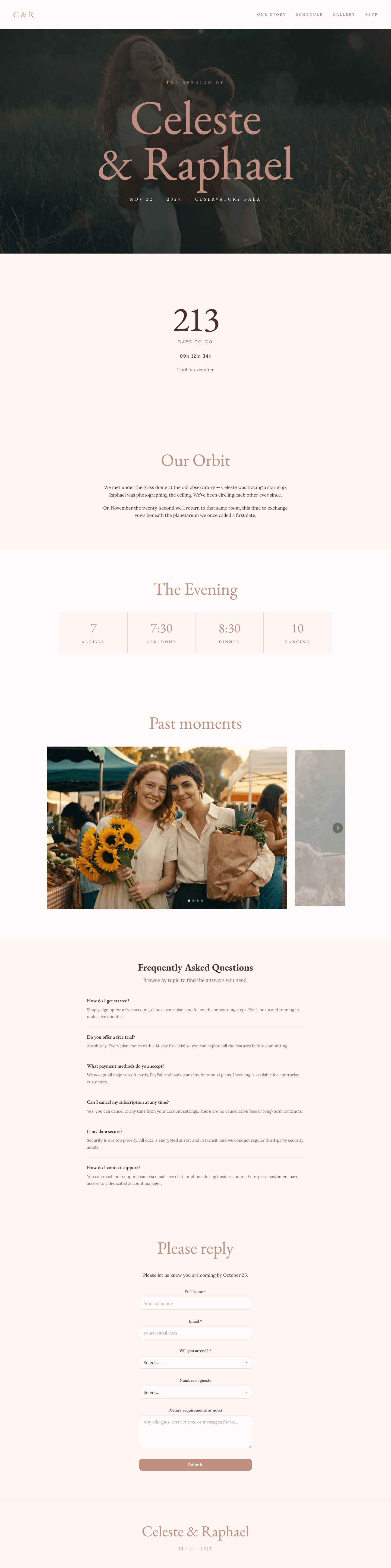 Celeste & Raphael template preview