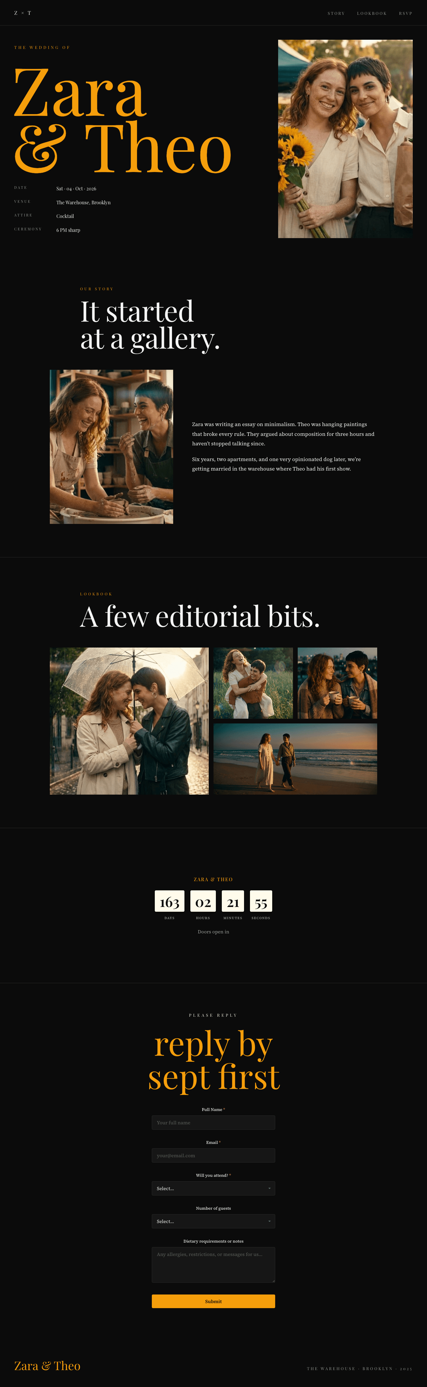 Zara & Theo template preview