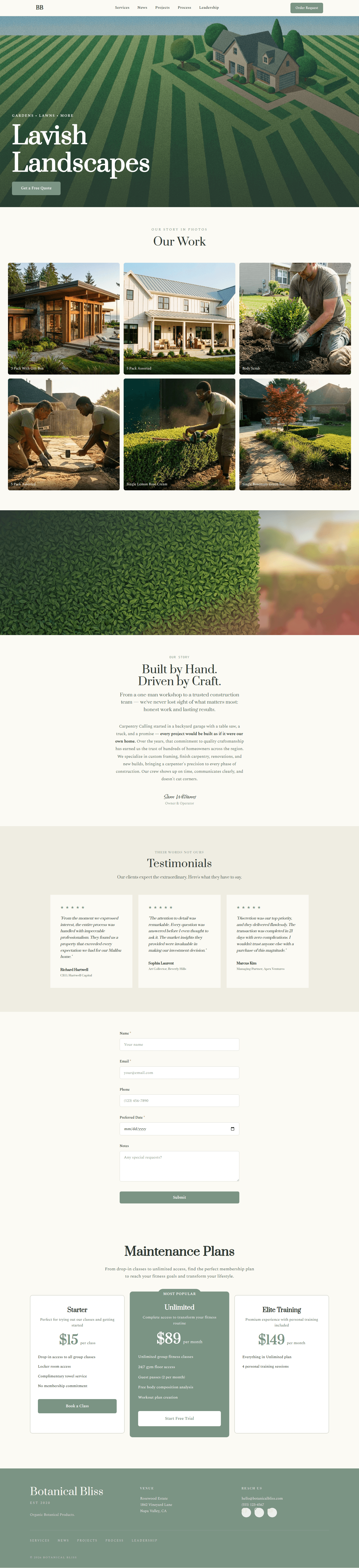 Lavish Landscapes template preview