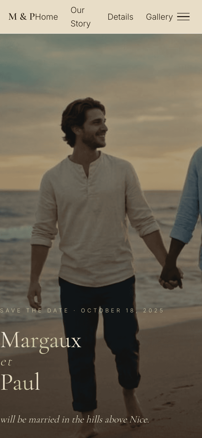 Margaux & Paul mobile preview