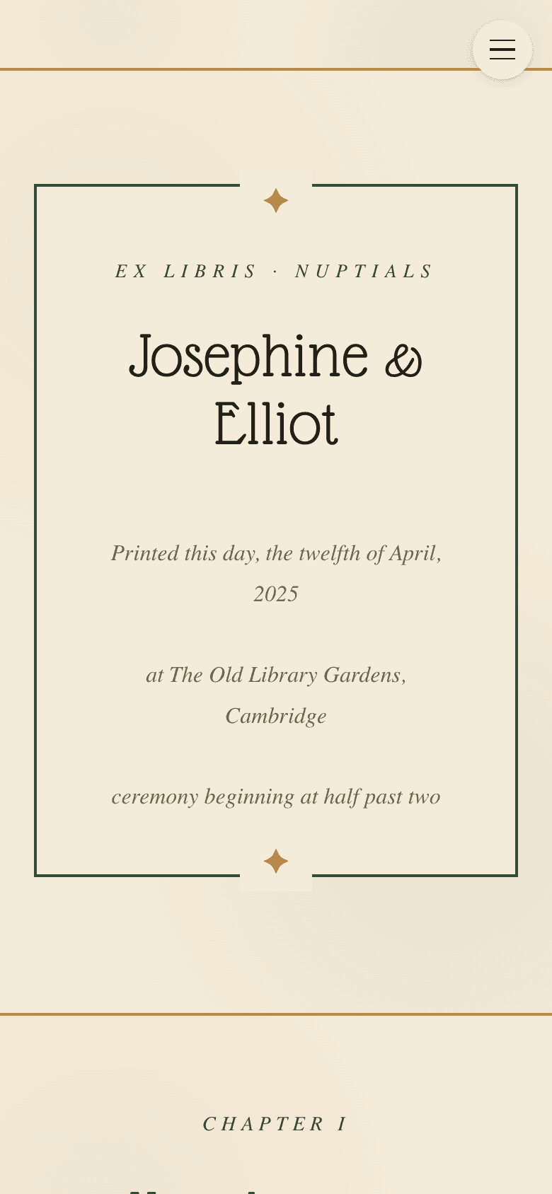 Josephine & Elliot mobile preview